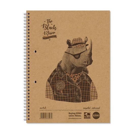 Rhino A4+ Recycled 160 Page 8mm Lined with Margin Softback Twinwire Notebook