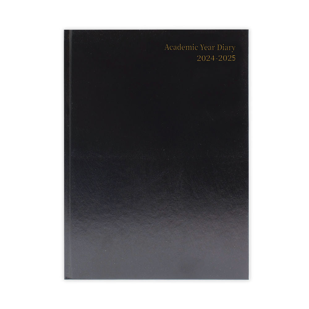 Janrax 2024-2025 A4 Week to View Black Academic Diary