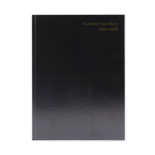 Janrax 2024-2025 A4 Week to View Black Academic Diary