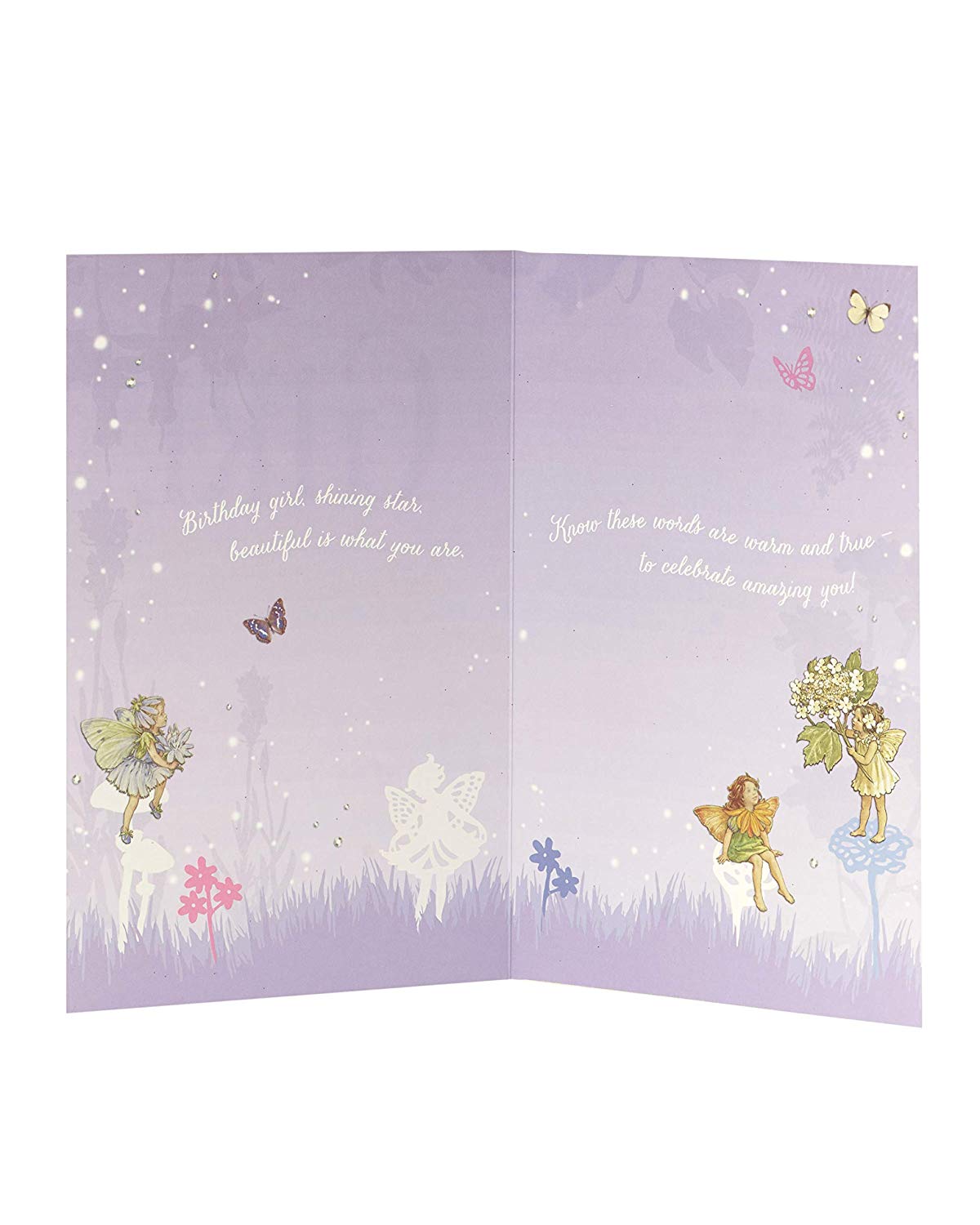 Birthday Girl Flower Faries Birthday Card Kids 