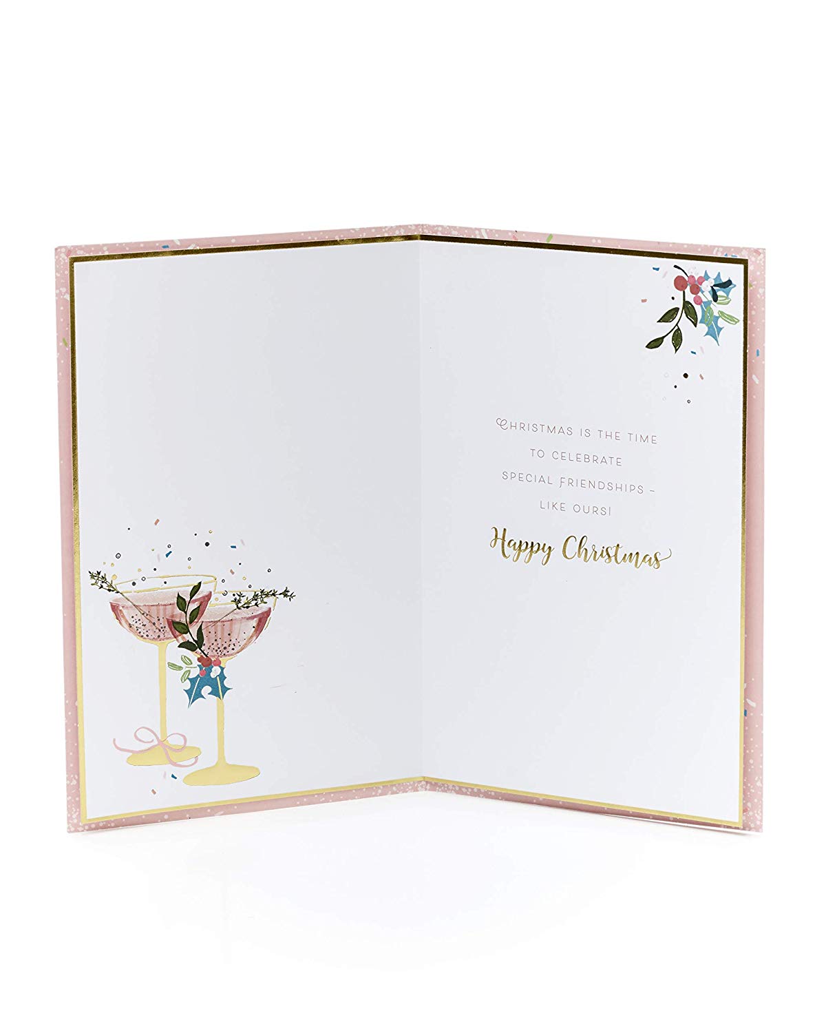 Fantastic Friend Prosecco Drinks Elegant Christmas Card