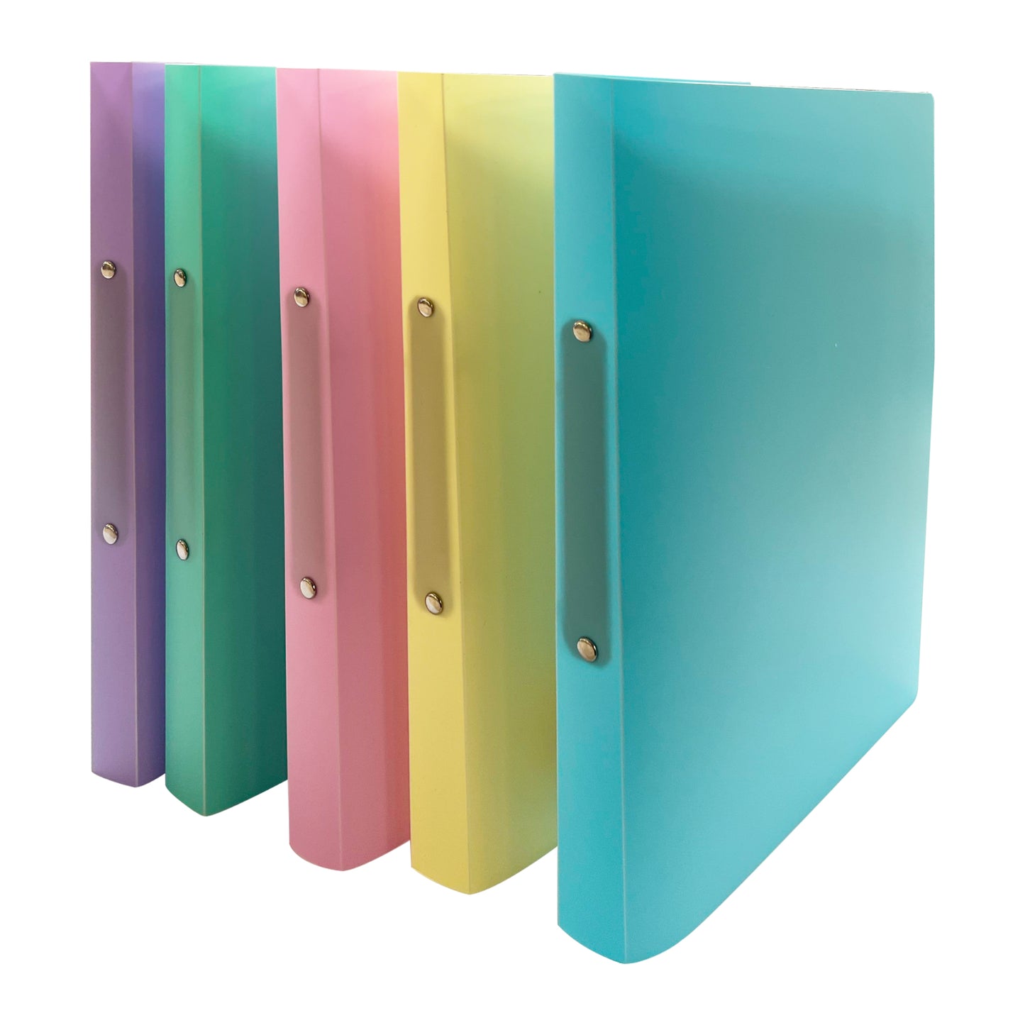 Pack of 10 Assorted Pastel Colours A4 Ring Binders