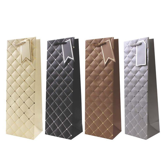 Embossing Foil Classic Design Bottle Gift Bag