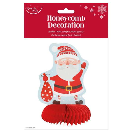 Christmas Santa Honeycomb Decoration