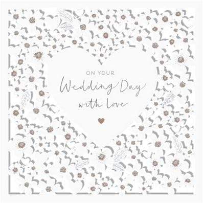 Stunning Floral Laser Cut Design 'On Your Wedding Day Congratulations Card