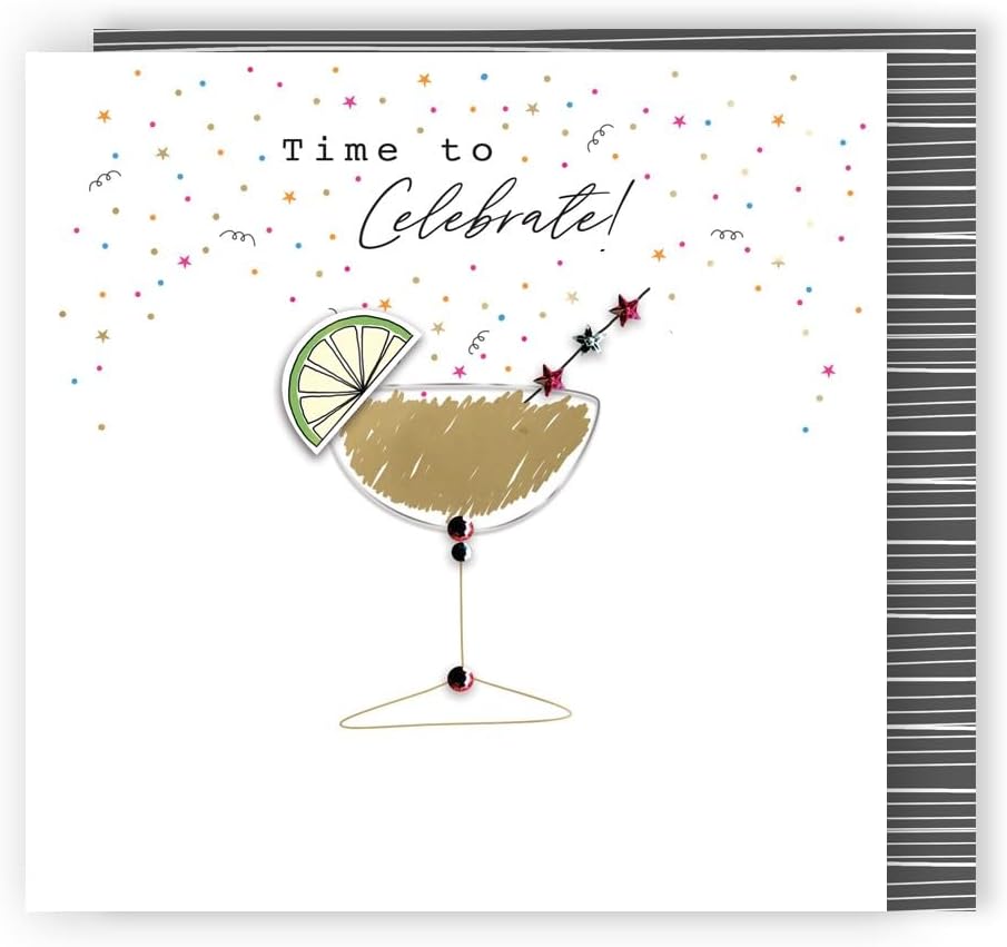 Time To Celebrate! Magical Sips! Birthday Hand-Finished Greeting Card