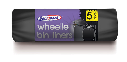 Pack of 5 Sealapack Wheelie Bin Liners