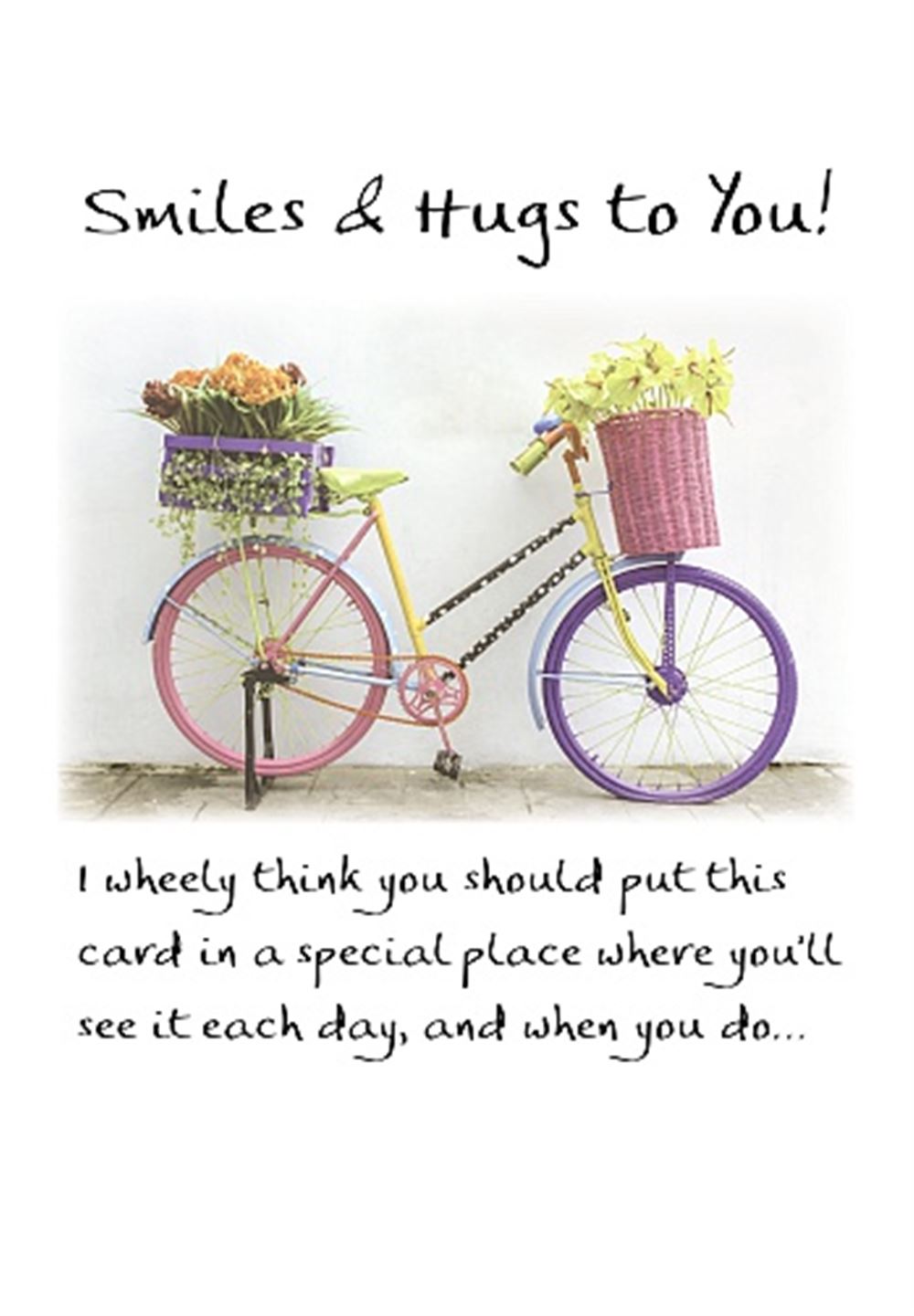 Smiles and Hugs to You Sentimental Verses Keepsake Greeting Card