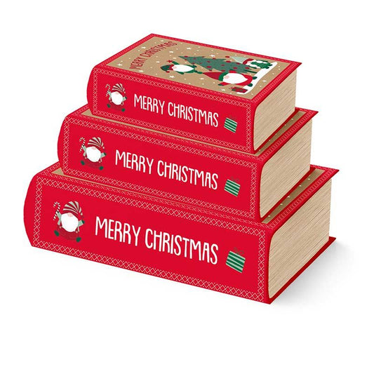 Pack of 3 Gonk Christmas Wish Book Christmas Boxes