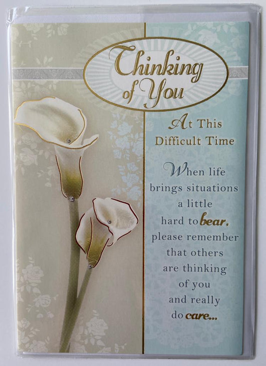 Difficult Time Thinking Of You Card Soft Whispers