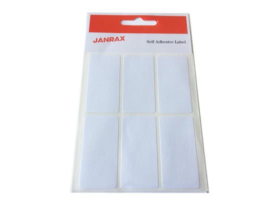 Pack of 480 White 25x50mm Rectangular Labels - Adhesive Stickers