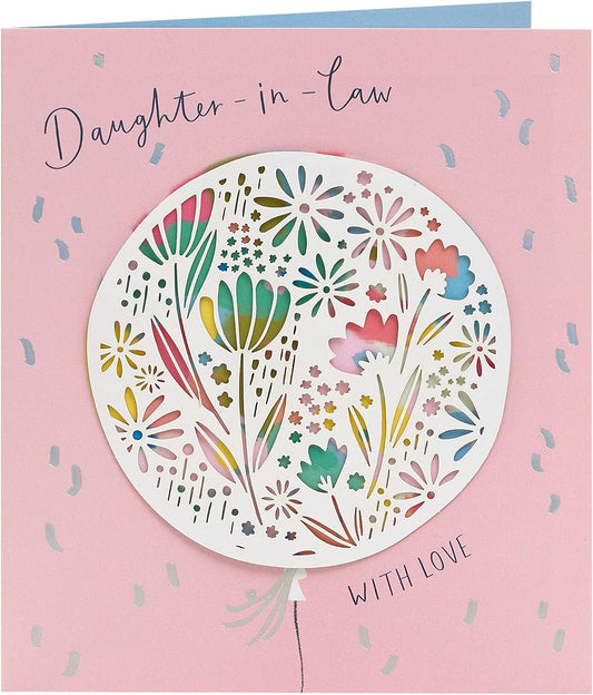 Lasercut Design Daughter-In-Law Birthday Card