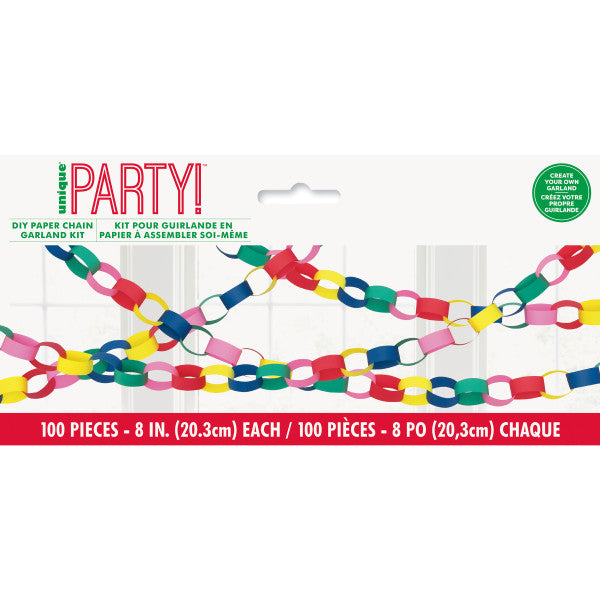 DIY Colorful Paper Chain Garland Kit