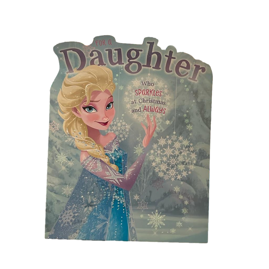 Large Disney Frozen Daughter Sparkles Large Christmas Card... 