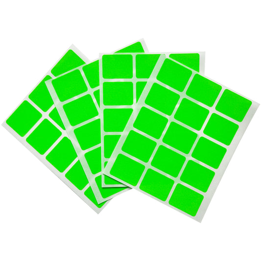 Pack of 300 Fluorescent Green 19x25mm Rectangular Labels - Adhesive Stickers