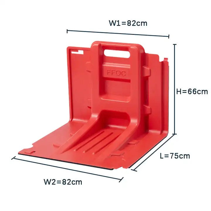 Straight Flood Control Barrier Baffle 75 x 82 x 66cm