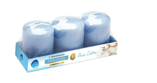 Set Of 3 Fluffy Towels Fragrance Votive Candles