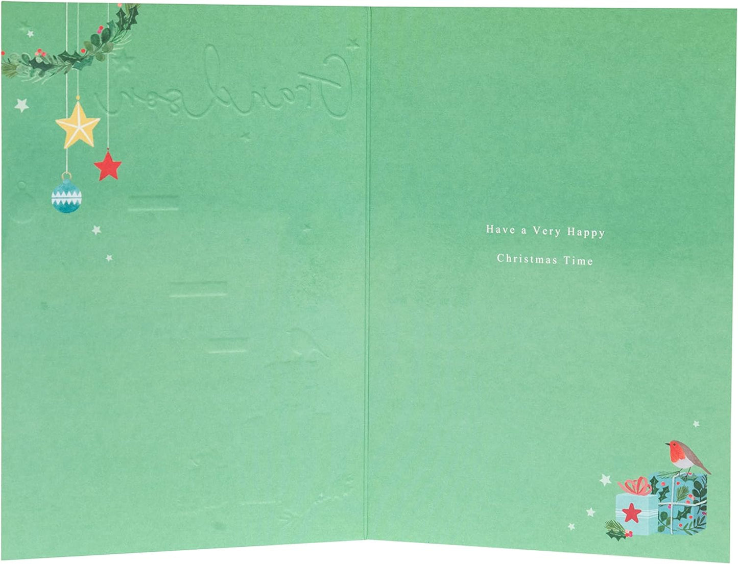 Classic Design with Heartfelt Message Grandson Christmas Card