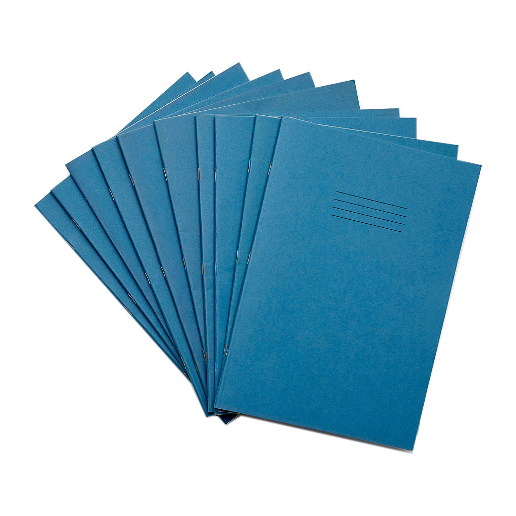 Rhino A4 48 Page Light Blue with Cream Tinted Paper 10mm Squared Exercise Book