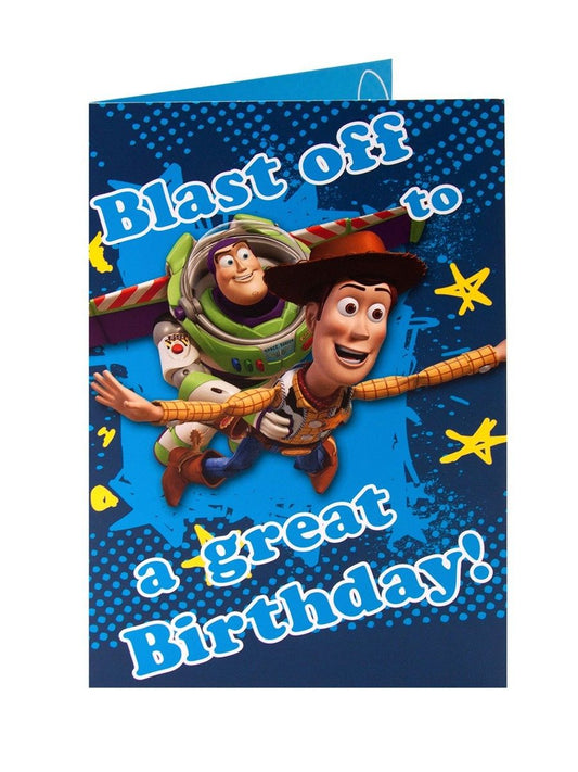 Disney Toy Story Woody Buzz Lightyear Blast Off to a Great Birthday! Birthday Card 