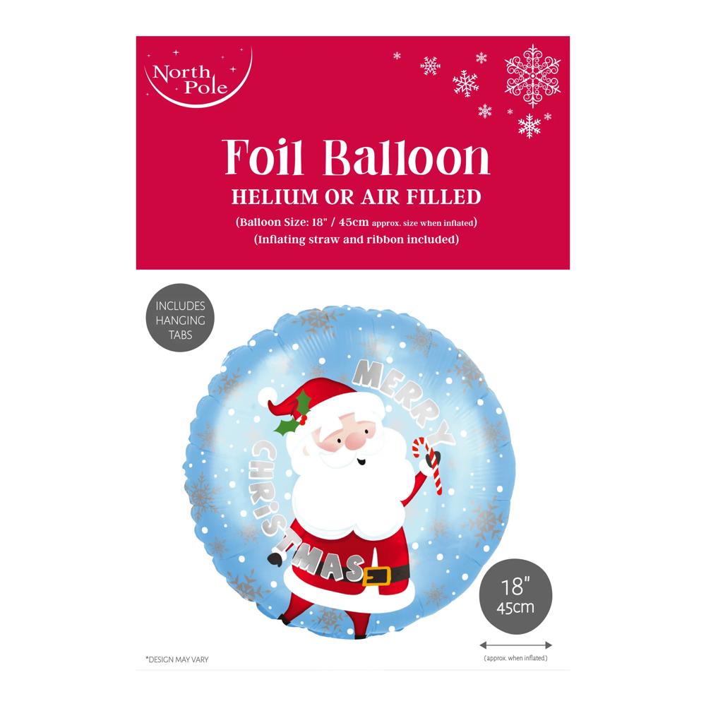 18" Christmas Santa Cute Foil Balloon