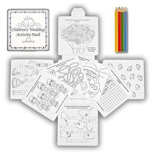 Wedding Childrens Activity Pack / Crayons Drawing Colouring Book Travel Games