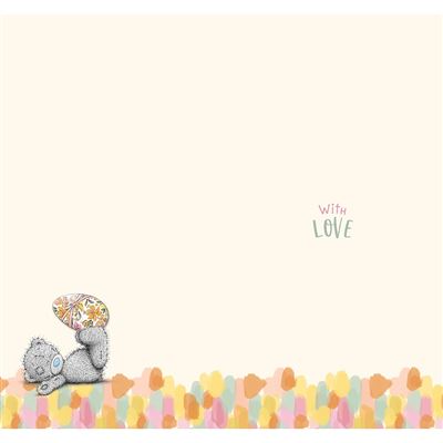 A Very Special Daughter Bear Holding Lots of Eggs Design Easter Card