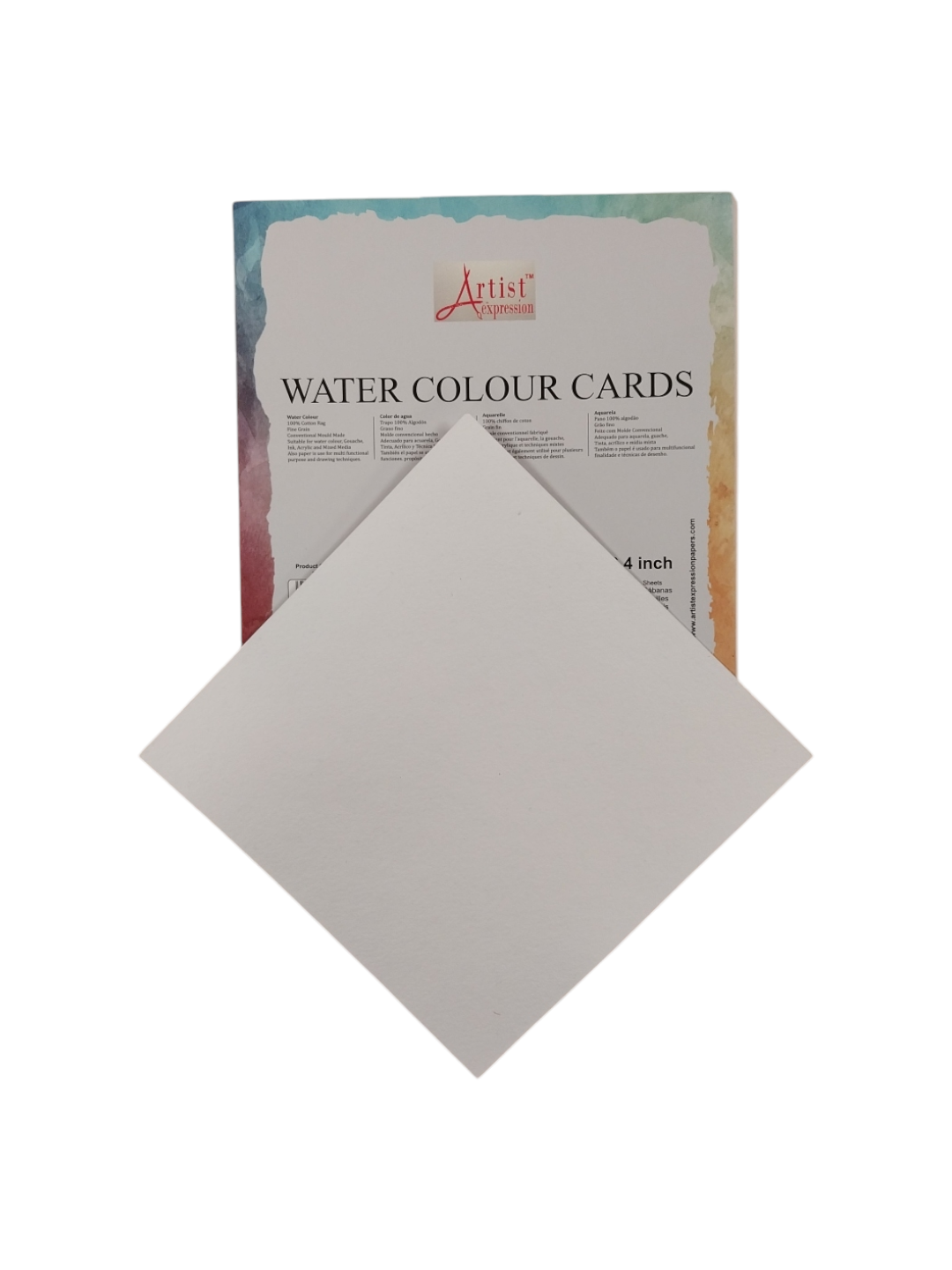 Water Colour Cards Folder 15 Sheets 16 x 16cm