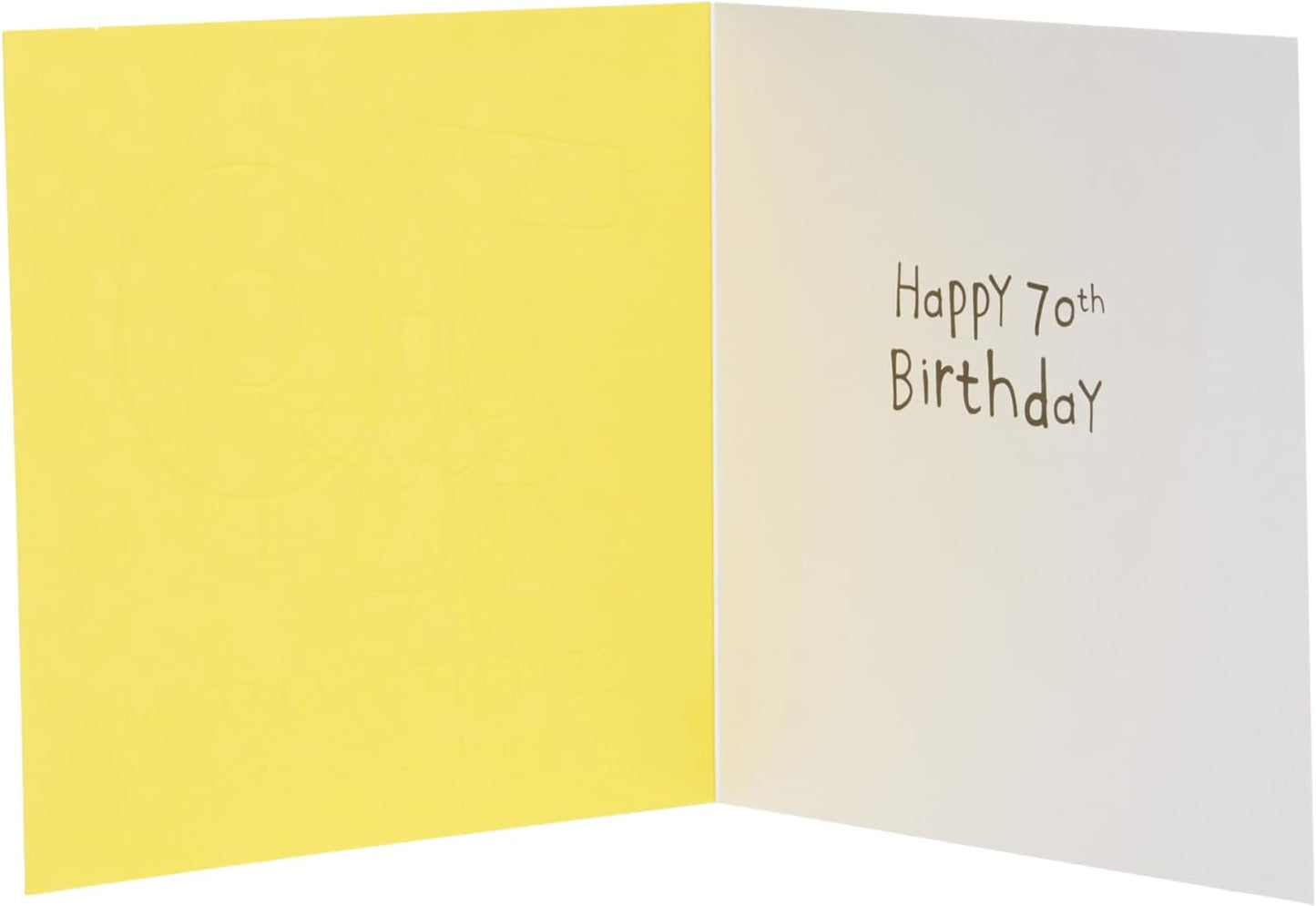 Blue Design 70th Birthday Card for Him/Her/Friend