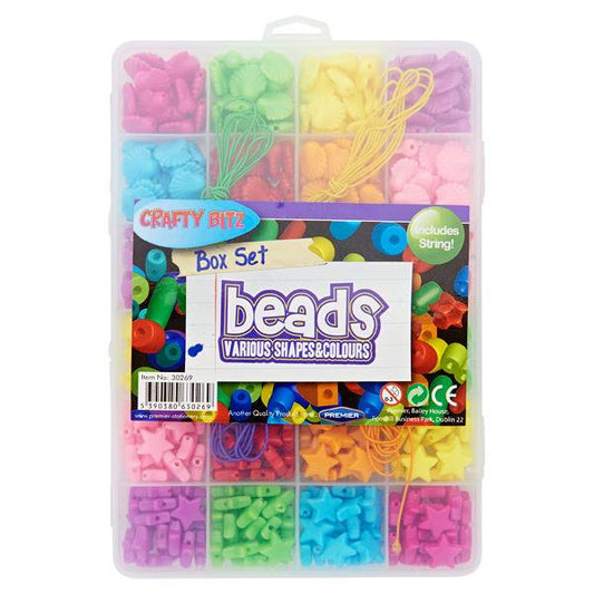 Box of 24 Assorted Shape Beads by Crafty Bitz