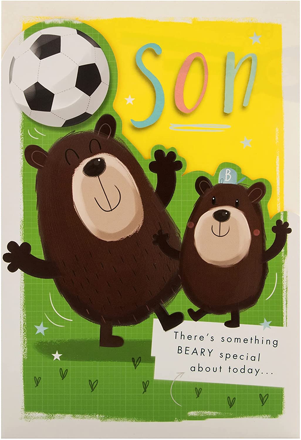 Cute 'All About Gus' Football Design Son Birthday Card