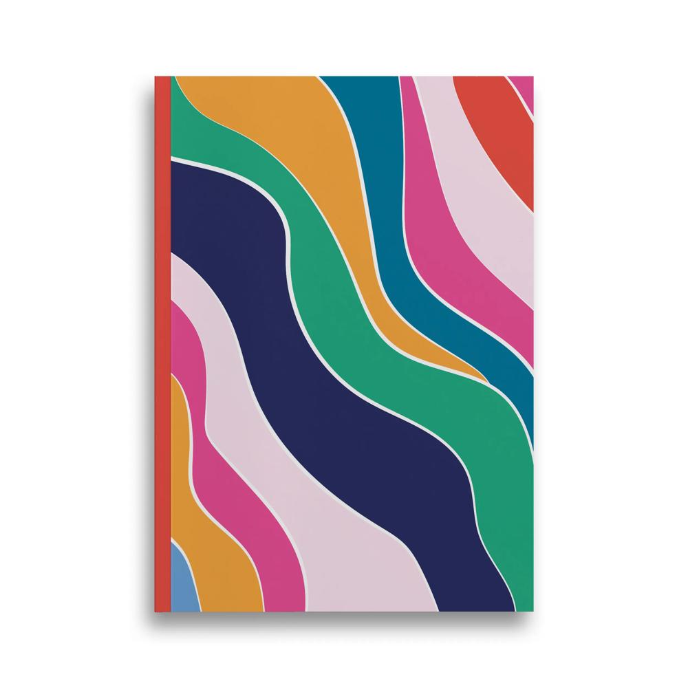 A4 Lined 100 Pages Trend Wave Design Notepad By Jolipad