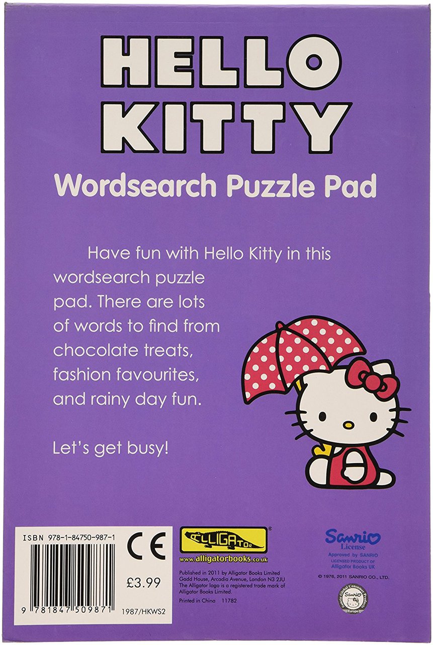 Alligator Books Hello Kitty Wordsearch Puzzle Pad 2