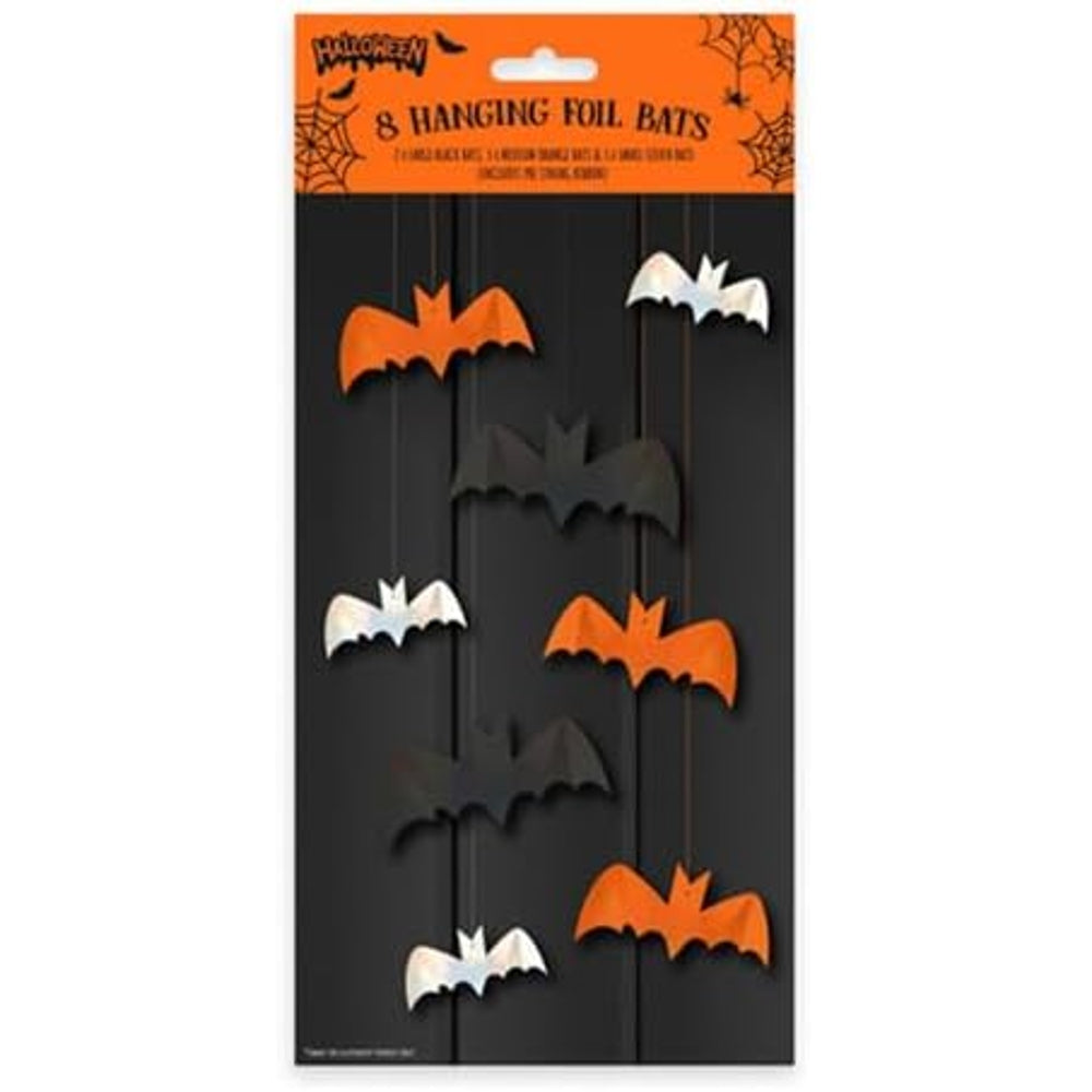 Pack of 8 Halloween Hanging Decorative Bats