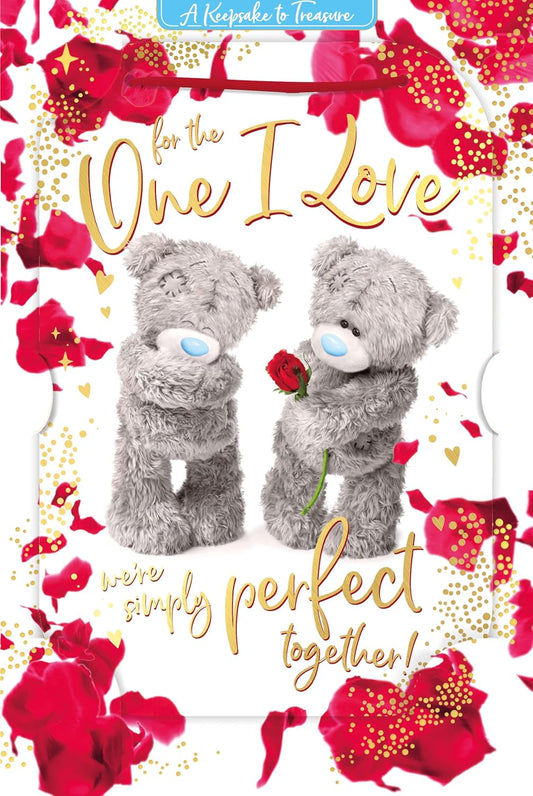 Bears Stood With Rose One I Love Valentine's Day Card