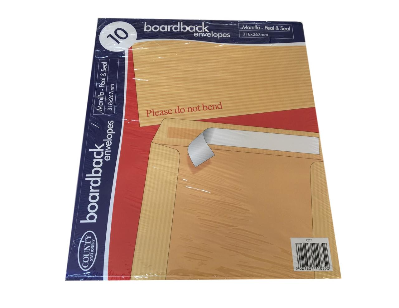 Pack of 10 318x267mm Board Back Envelopes