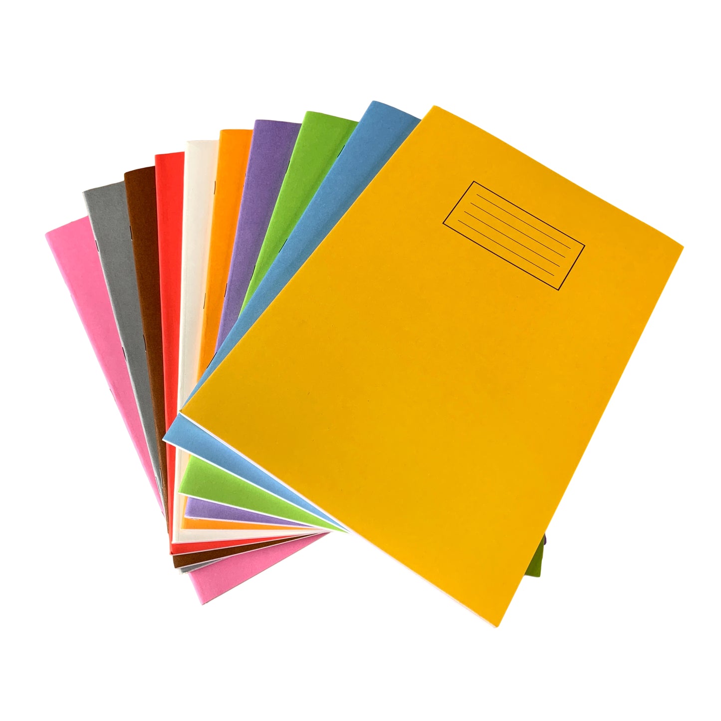 Pack of 50 Janrax A4 Yellow 80 Pages Feint and Ruled Exercise Books