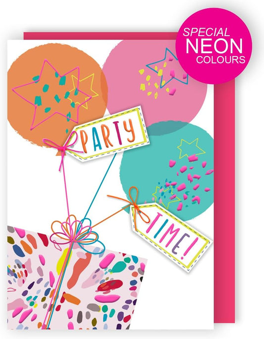 Party Time! Fun-Filled Fiesta! Hand-Finished Birthday Card