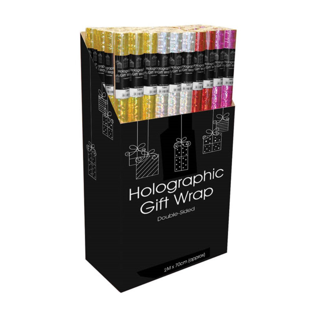 Pack of 10 Roll of Holographic Wrapping Papers 2m x 70cm