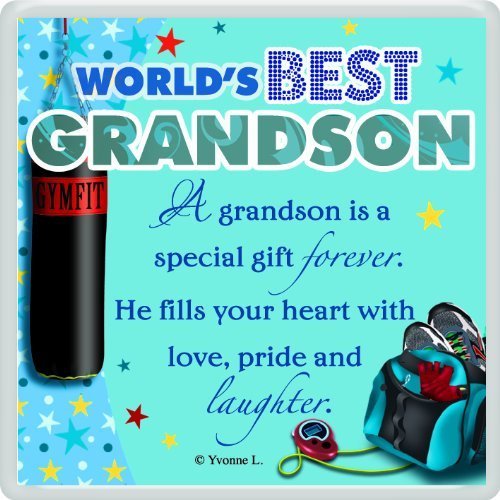 World's Best Grandson... Sentimental Fridge Magnet - Christmas, Birthday Gift