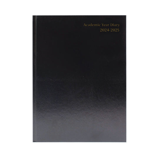 Janrax 2024-2025 A5 Week to View Black Academic Diary