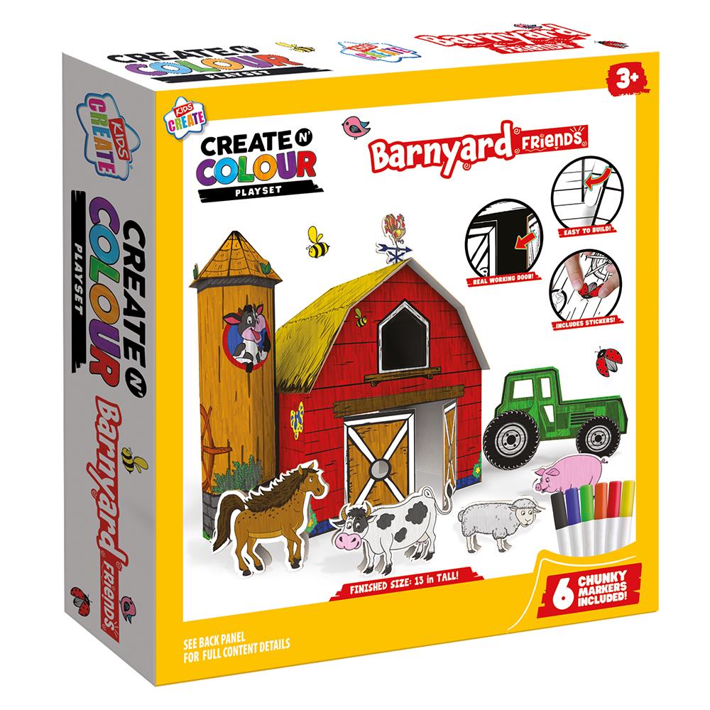 3D Create and Colour Farmyard Set