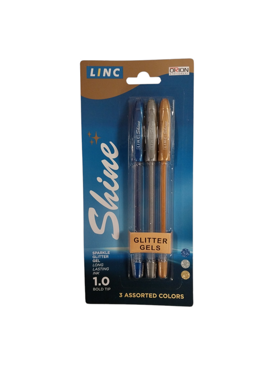 Pack of 3 Glitter Gel Pens