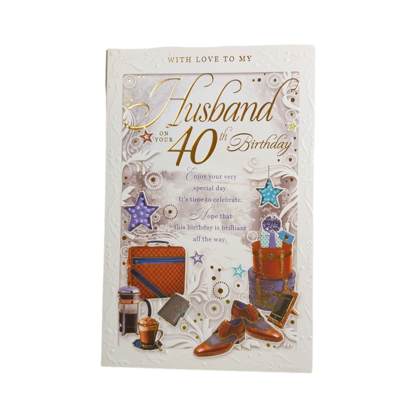 Husband On Your 40th Birthday Opacity Card