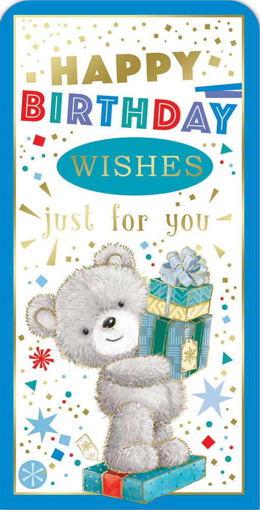 Teddy Design Open Birthday Luxury Gift Money Wallet Card