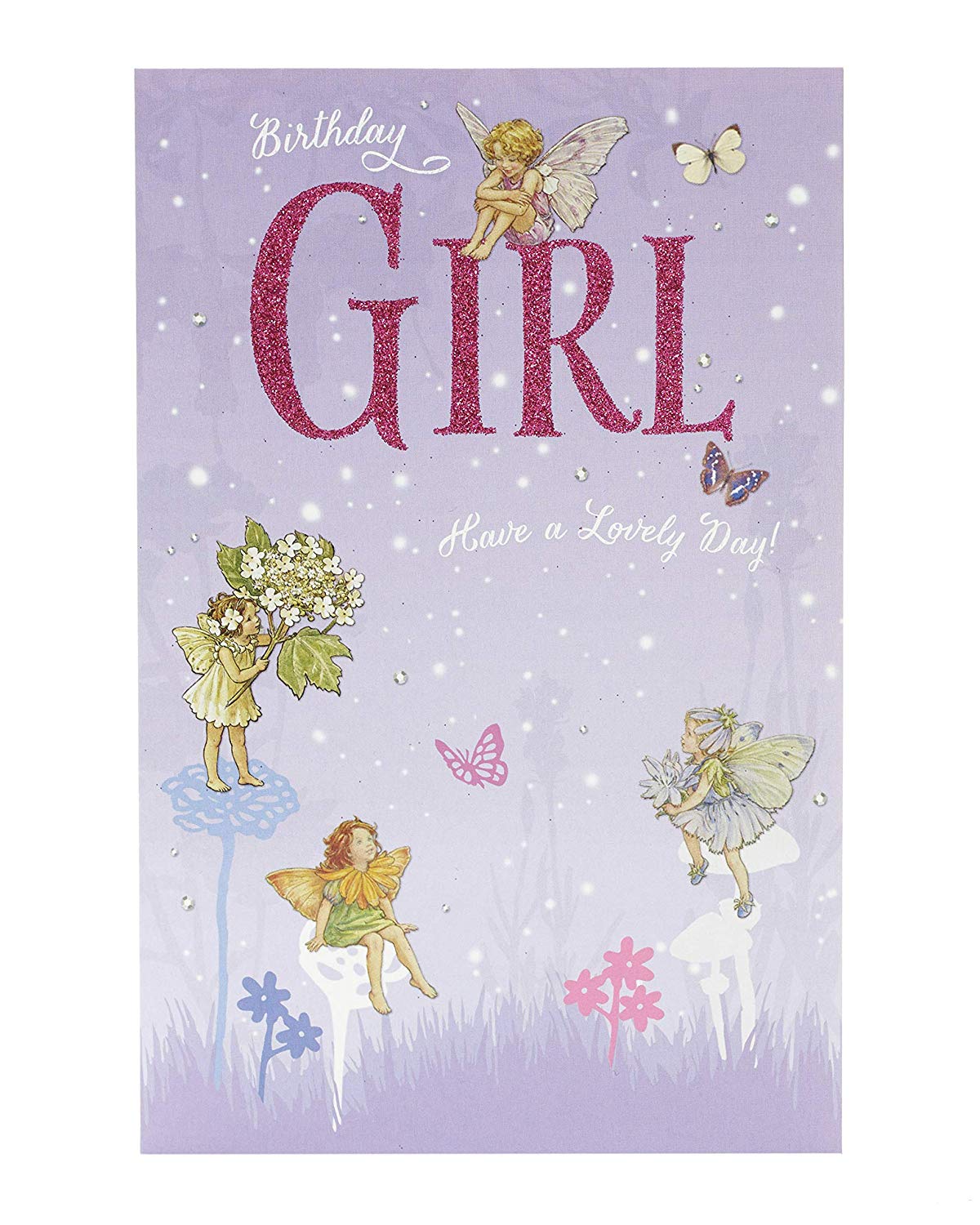 Birthday Girl Flower Faries Birthday Card Kids 