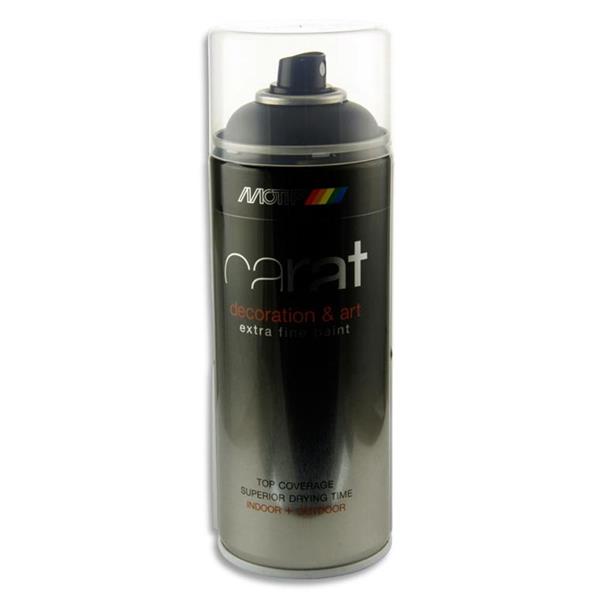 400ml Can Art Traffic Black Matt Spray Paint by Carat