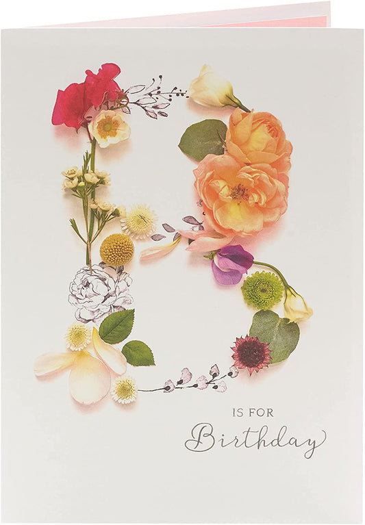 Female Birthday Card B is for Birthday from The Into The Meadow Range