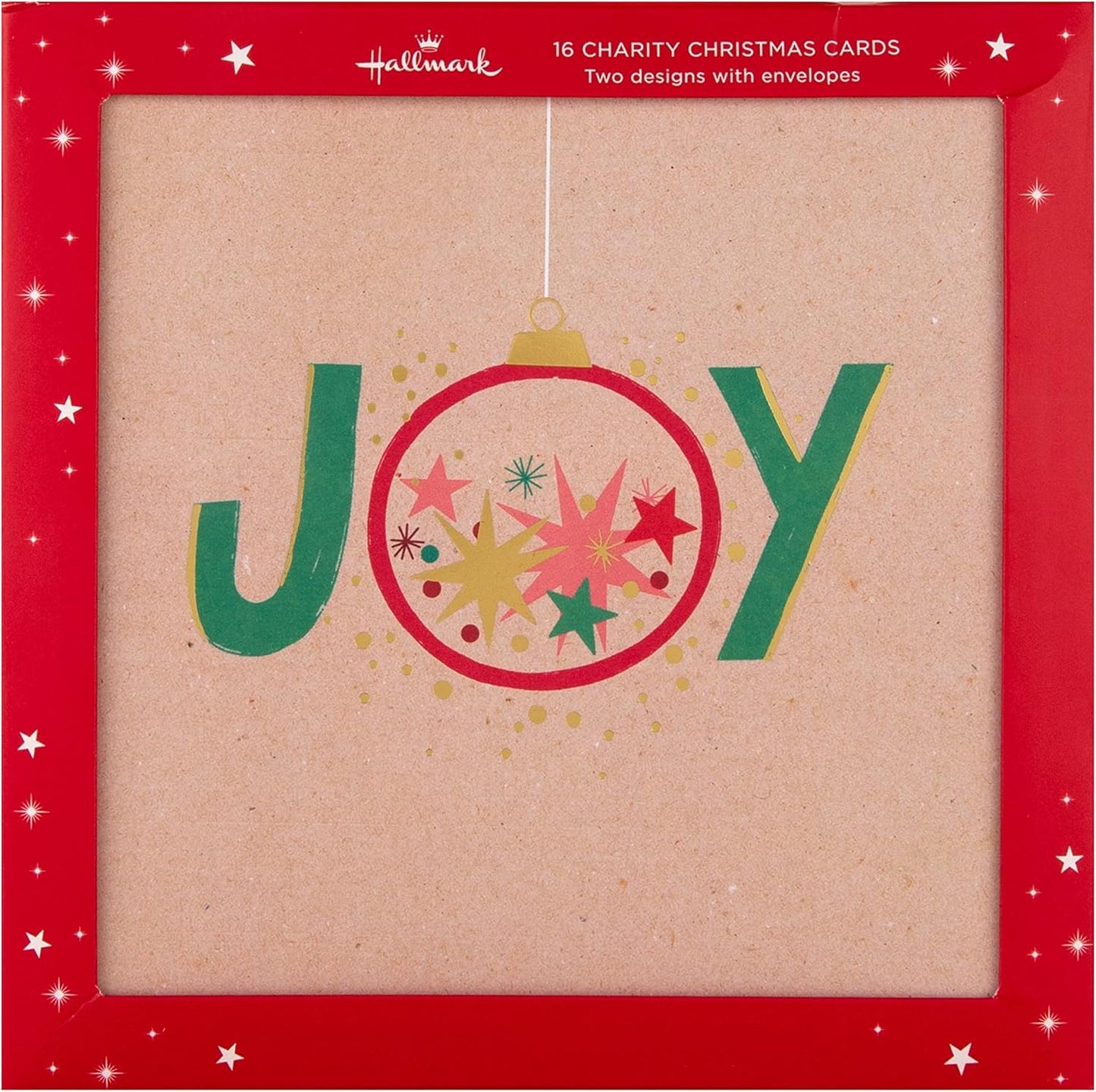 Pack of 16 in 2 Festive Designs Boxed Charity Christmas Cards