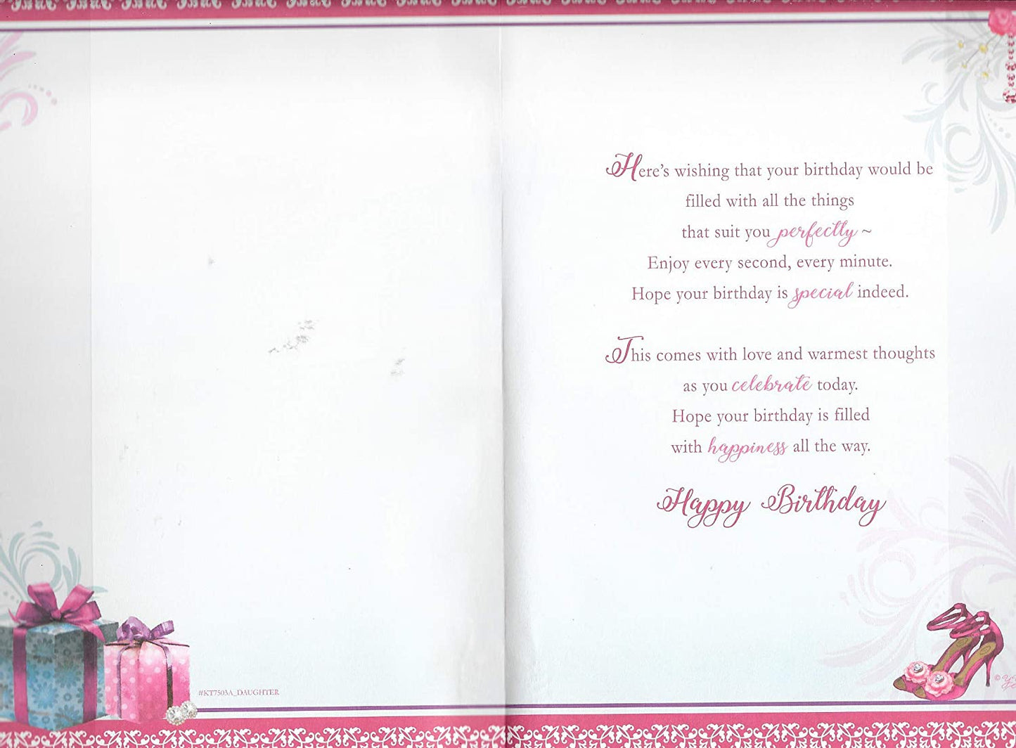 To A Special Daughter Happy Birthday Keepsake Treasures Greeting Card